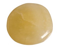 Kalcit žlutý,  tromlovaná placička 40 mm