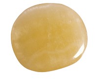 Kalcit žlutý,  tromlovaná placička 42 mm