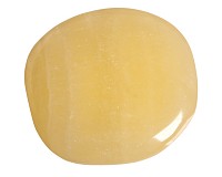 Kalcit žlutý,  tromlovaná placička 43 mm