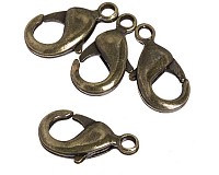 Karabinka starozlatá, 15 mm (2 ks)