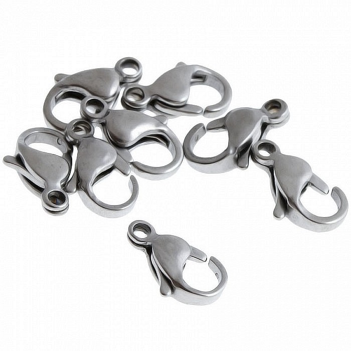 Karabinka z chirurgické oceli, 13x7 mm (30 ks)