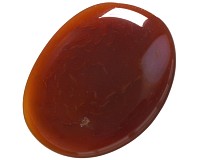 Karneol, tromlovaná placička 43 mm