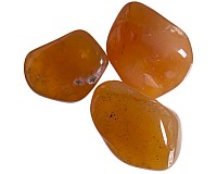 Karneol tromlovaný M, 3 ks