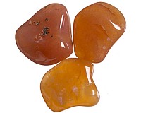 Karneol tromlovaný M, 3 ks
