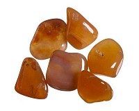 Karneol tromlovaný M, 6 ks