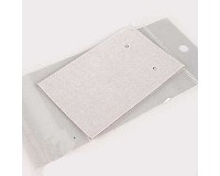 Karta na bižuterii bílá s celofánovým sáčkem 50x80 mm (5 sad)