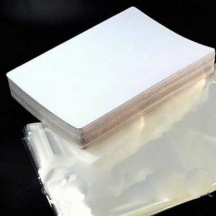 Karta na bižuterii bílá s celofánovým sáčkem, 150x200 mm (2 sady)
