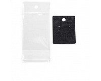 Karta na bižuterii černá s celofánovým sáčkem, 40x50 mm (5 sad)