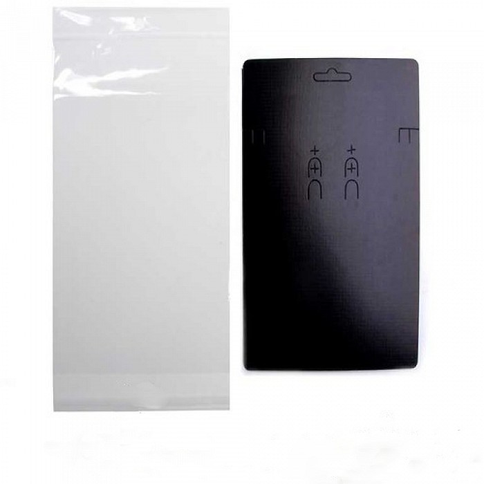 Karta na bižuterii černá s celofánovým sáčkem, 83x193 mm (5 sad)