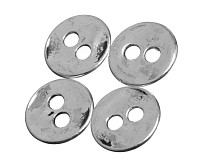 Knoflík starostříbrný, 13x1,3 mm (10 ks)