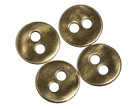Knoflík starozlatý, 13x1,3 mm (10 ks)