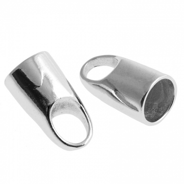 Koncovka 7,4x15,8 mm, platinová (2 ks)