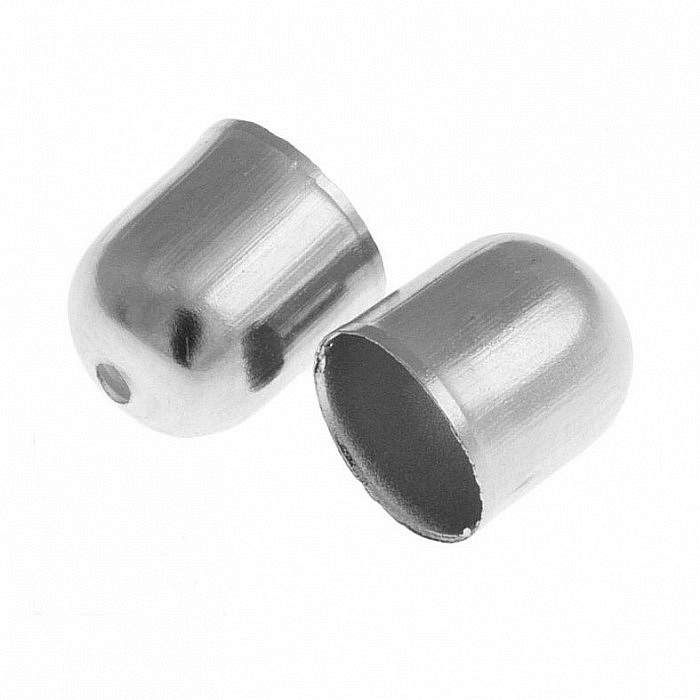 Koncovka kaplík platinový, 6x7 mm (100 ks)
