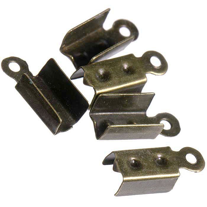 Koncovka plochá starozlatá, 4,5x7,5 mm, 100 ks