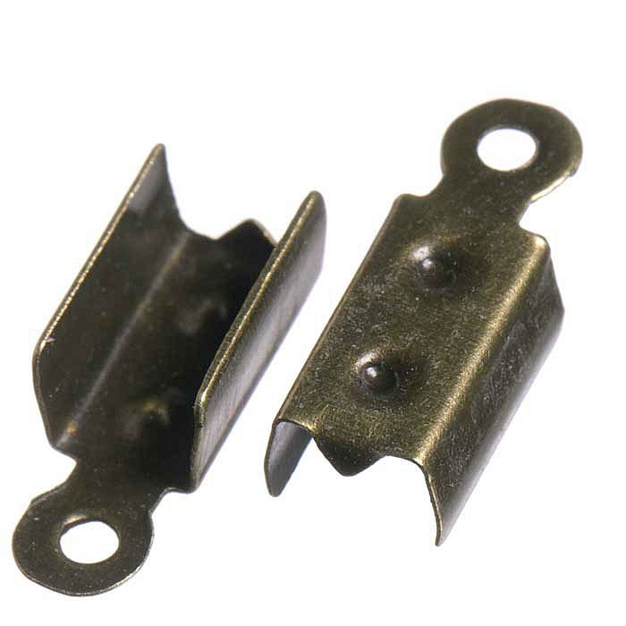 Koncovka plochá starozlatá, 4,5x7,5 mm, 20 ks