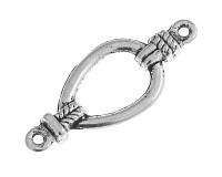 Konektor starostříbrný, 10x26 mm (4 ks)