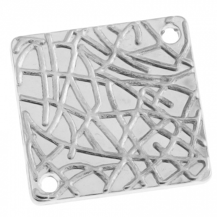 Konektor starostříbrný, 19x26 mm (4 ks)