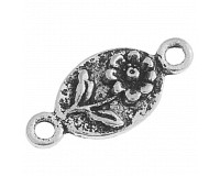 Konektor starostříbrný, 7,5x16 mm (20 ks)