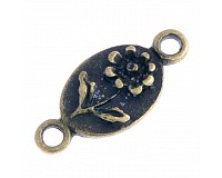 Konektor starozlatý, 7,5x16 mm (5 ks)