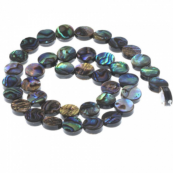 Korálek paua, kolečko 8 mm, 2 ks