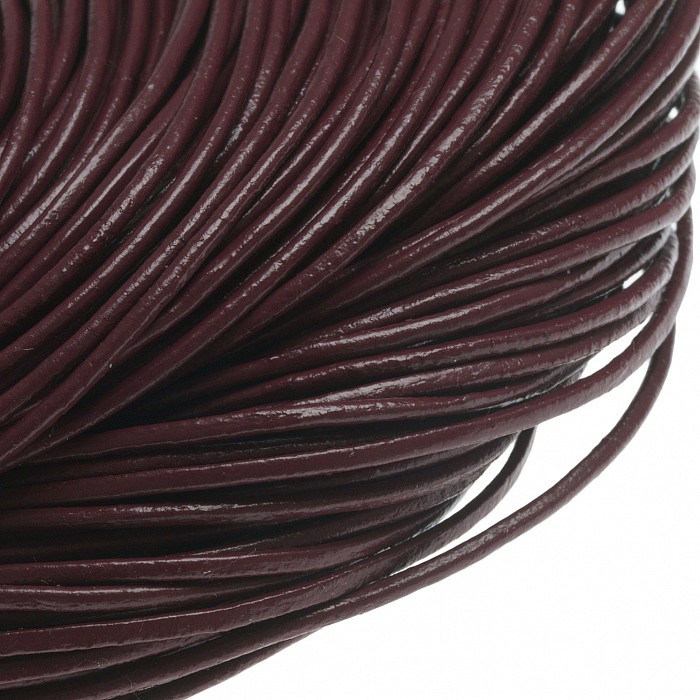 Kožený kord bordó, 1,5 mm (1 m)