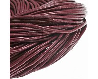 Kožený kord bordó, 2 mm (1 m)