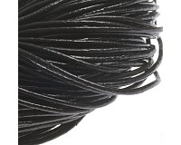 Kožený kord černý, 2 mm, (100 m)