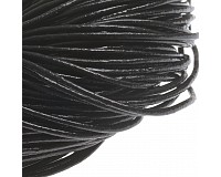 Kožený kord černý, 2 mm (1 m)