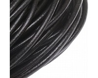 Kožený kord černý, 4 mm (1 m)