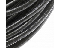 Kožený kord černý, 5 mm (100 m)