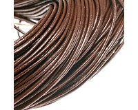 Kožený kord světle hnědý, 2 mm (1 m)