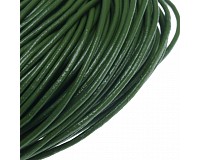 Kožený kord zelený, 2 mm (1 m)