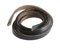 Kožený řemínek plochý černý, 5x2 mm (1 m)