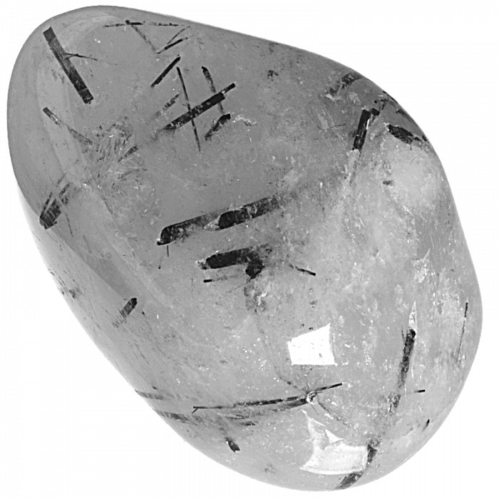 Křišťál s turmalínem tromlovaný L