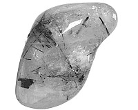 Křišťál s turmalínem tromlovaný L