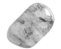 Křišťál s turmalínem tromlovaný L