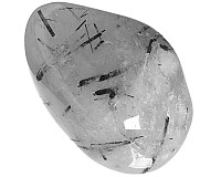 Křišťál s turmalínem tromlovaný L