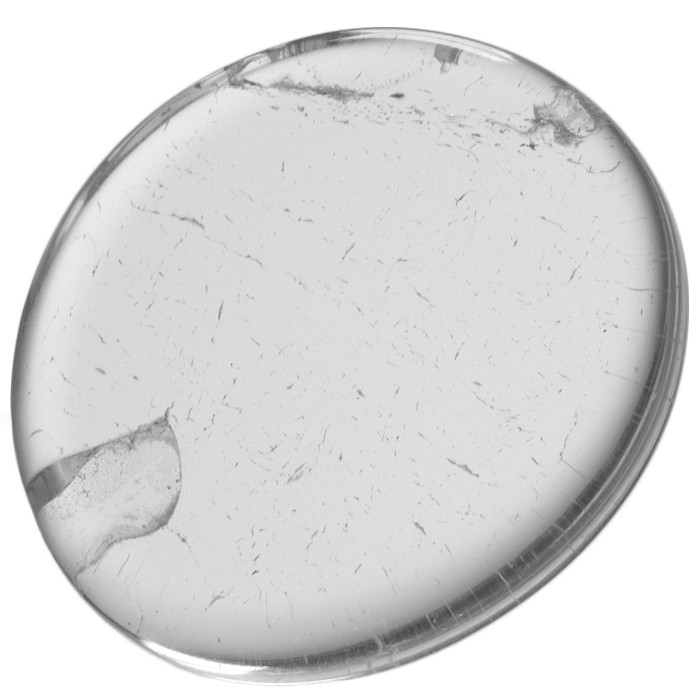 Křišťál, tromlovaná placička 39 mm