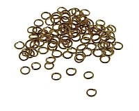 Kroužky starozlaté, 5x0,7 mm (100 ks)