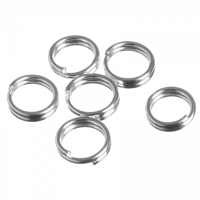 Kroužky stříbrné dvojité, 5 mm (50 ks)