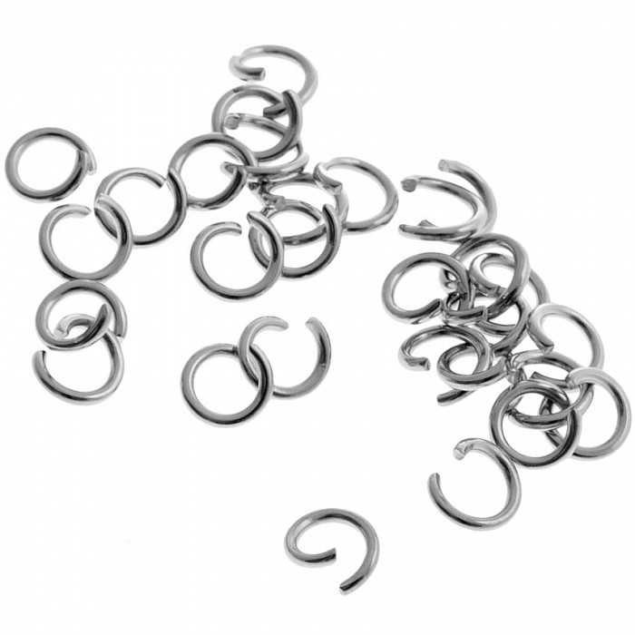 Kroužky z nerezové oceli, 6x1 mm (50 ks)