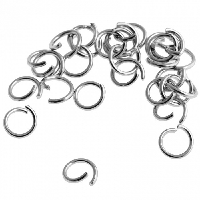 Kroužky z chirurgické oceli, 8x0,7 mm (50ks)