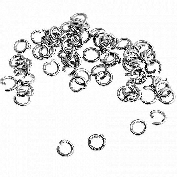 Kroužky z nerezové oceli, 4x0,8 mm (250 ks)