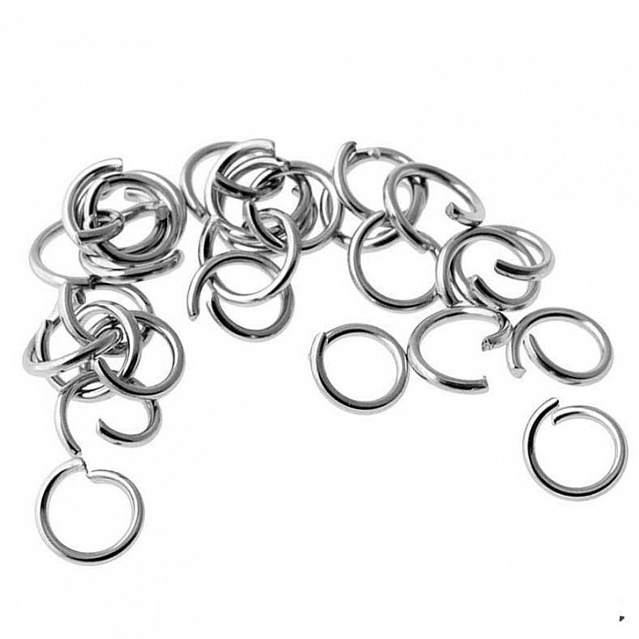 Kroužky z nerezové oceli, 6x0,8 mm (50ks)