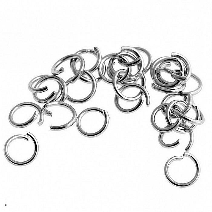 Kroužky z nerezové oceli, 8x1mm (50ks)