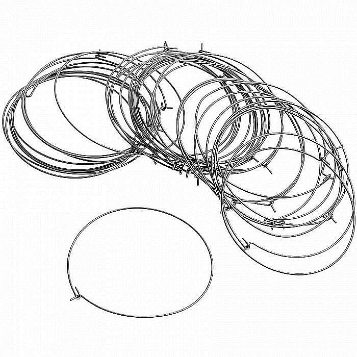 Kruhy z chirurgické oceli, 15 mm (4 ks)