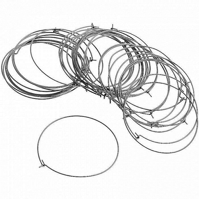 Kruhy z chirurgické oceli, 25 mm (10 ks)