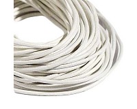 Kulatá kůže přírodní bílá, 2 mm (1 m)