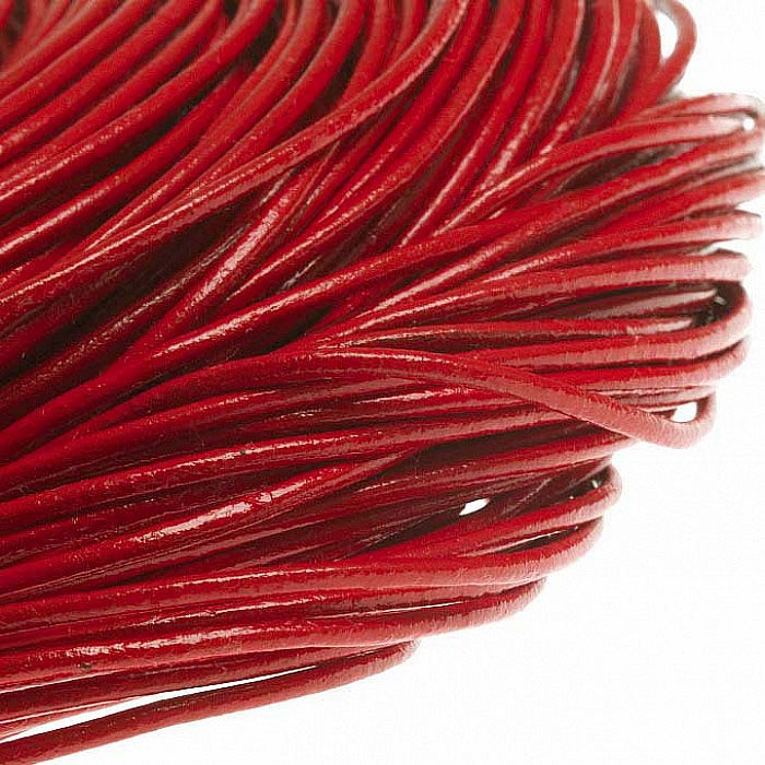 Kulatá kůže přírodní červená, 2,8 mm (100 m)