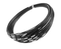 Bižuterní lanko se šroubovacím zapínáním černé, 45mm